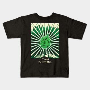 Retroposter (green on Black) Kids T-Shirt